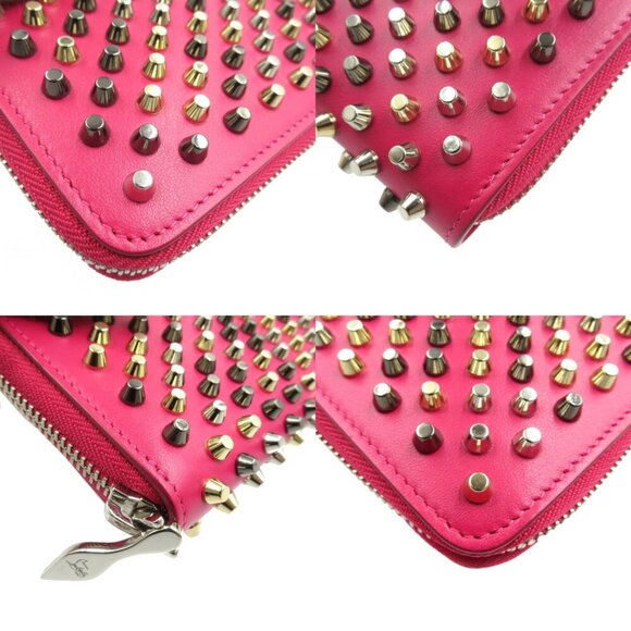 CHRISTIAN LOUBOUTIN Pink Leather 2C Wallet - Picture 9 of 9
